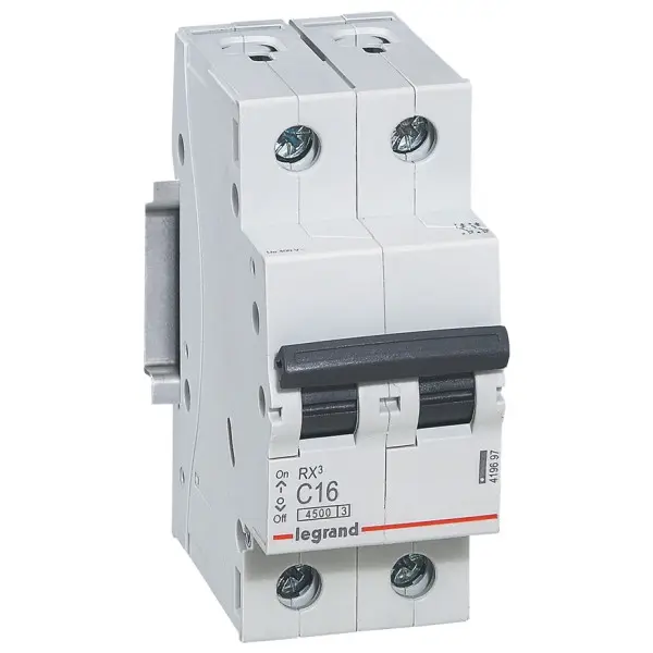 Автоматичний вимикач RX³ 4,5кА 16А 2п C, Legrand
