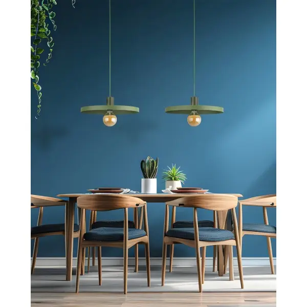 Підвісний світильник, люстра TK Lighting 10762 Sila E27 1x15W IP20 зелений - фото №2