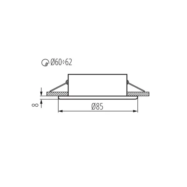 Точковий світильник Kanlux 4704 Marin GU5.3 1x10W IP44/20 нікелевий - фото №3