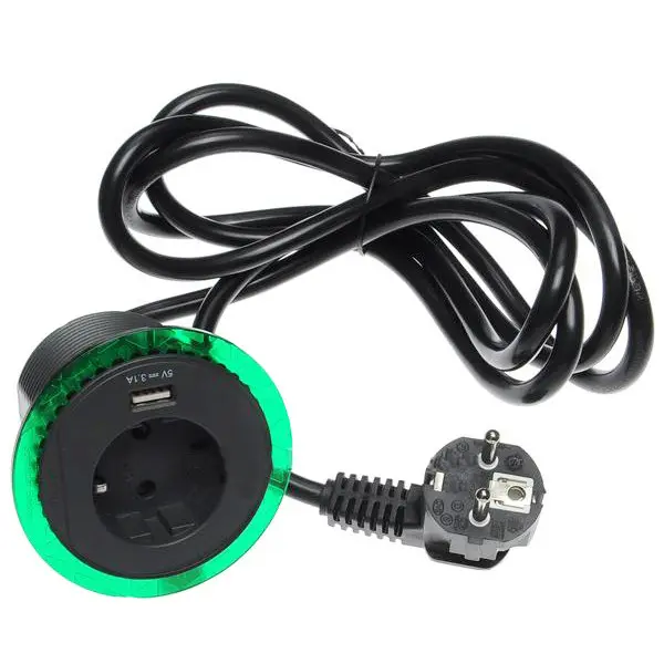 Встраиваемый в стол розеточный блок Schneider Electric INS44005 (2К+З)+USB тип А (антрацит) - фото №4