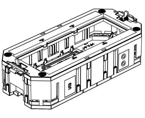 Супорт для підлогової коробки OBO Bettermann (7408723) UT3 під установку 3x modul45 L = 165мм для підлогової коробки - фото №2
