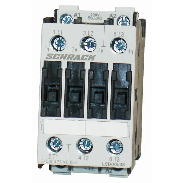 Контактор Schrack LSD00933 230В AC 4кВт 9А 3P размер 0 Контактор Schrack LSD00933 230В AC 4кВт 9А 3P размер 0