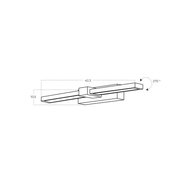 Світильник підсвітка для дзеркала Azzardo AZ5887 Arno LED 1x12W 3000K-4000K 960Lm IP44 чорний - фото №1