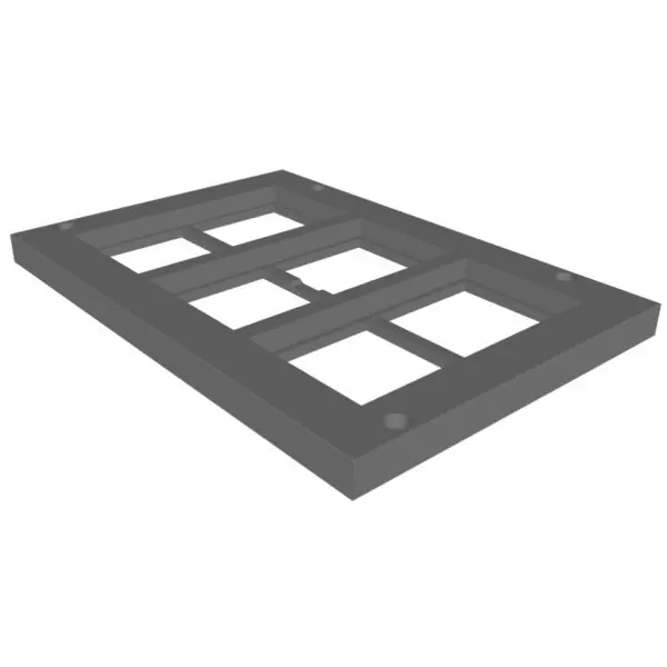 Рамка для підлогової коробки Kopos 8595568930781 PP 80/45/6 для 6-ти приладів - фото №1