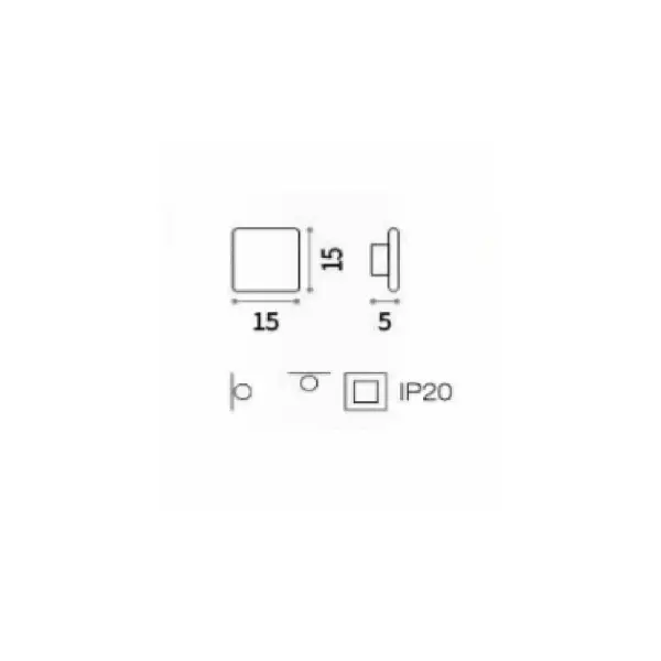 Бра, настенный светильник Ideal Lux Cover ap1 square small 195728 - фото №1