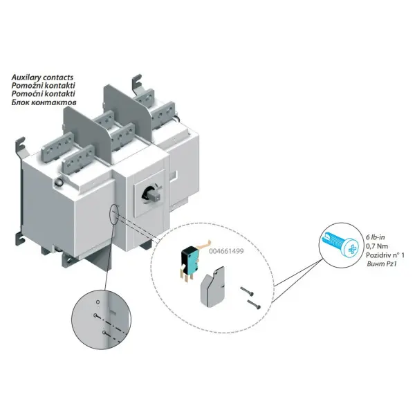 Блок контактів ETI 004661499 LBS-PS11 (NO+NC для LBS 160-3200А) - фото №2 Блок контактів ETI 004661499 LBS-PS11 (NO+NC для LBS 160-3200А) - фото №2