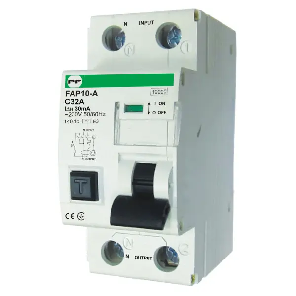Дифавтомат Promfactor FAP10-A C 32А/0,03A 2P (1P+N) 10кА (FAP10C32030A)