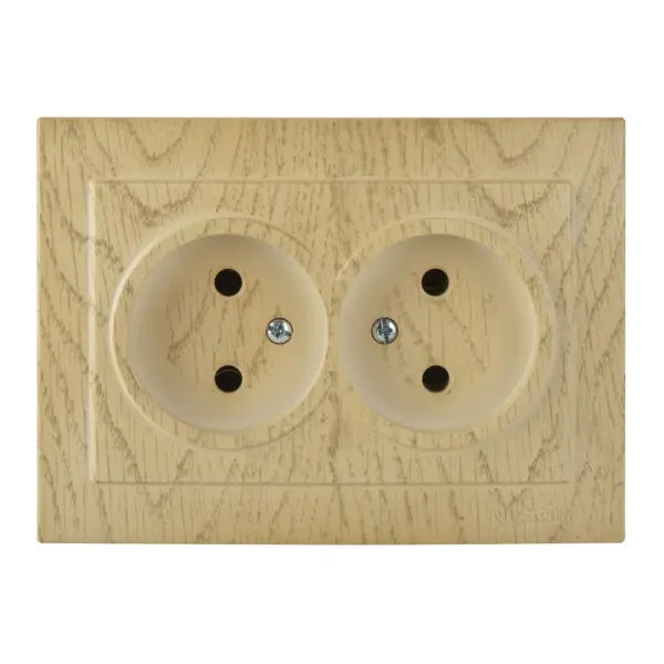 Розетка Nilson Touran клен 2-на без заземлення ( 24281024 )
