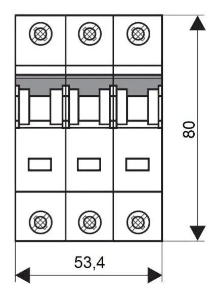 Автоматический выключатель Schrack BM617325ME 6кА 25А 3P х-ка C ME - фото №1