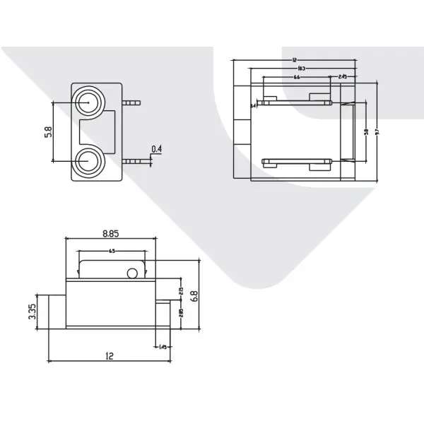 Разъем без спаивания COLORS 8MM-2P (CXB208-DFTA) - фото №1
