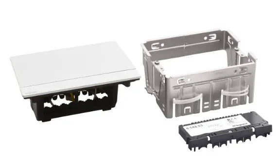 Лючок із висувним блоком Legrand на 4 модулі (654803) алюміній - фото №3