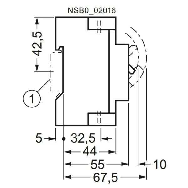 Автомат защиты двигателя ETI 004646624 MSP0-10 (3-4 kW 6-10A) - фото №1