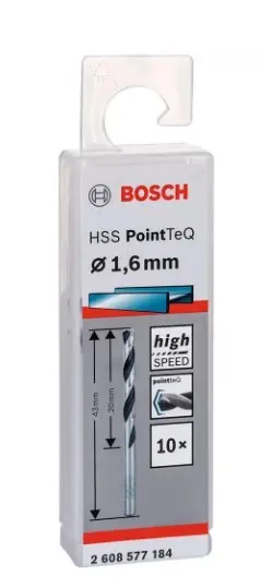 Сверла Bosch 2608577184 PointTeQ Svyerl HSS 1,6мм (10шт) - фото №1