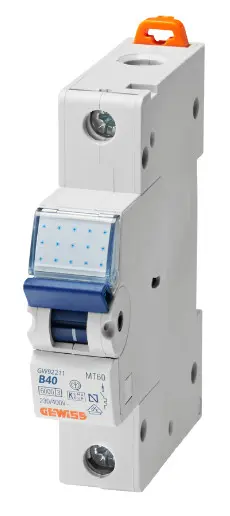 Автоматический выключатель GEWISS 1P B 40А 6кА (GW92211)