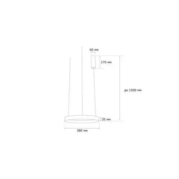 Підвісний світильник, люстра MJ-Light 11001 Ring - фото №3