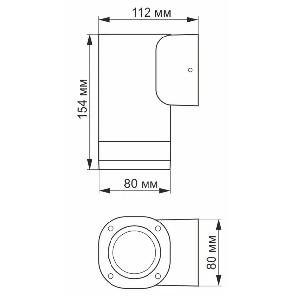Наружный LED светильник для подсветки зданий Videx GU10 IP54 (VL-AR071G) - фото №2