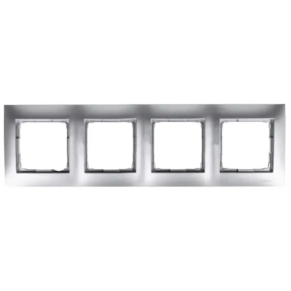 Чотиримісна рамка Kontakt Simon Simon 54 Premium DR4/43 (срібло)