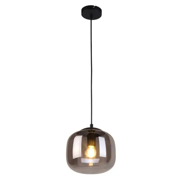 Подвесной светильник, люстра Italux PND-67705-1-BK-SG Calto E27 1x40W IP20 дымчатый - фото №2