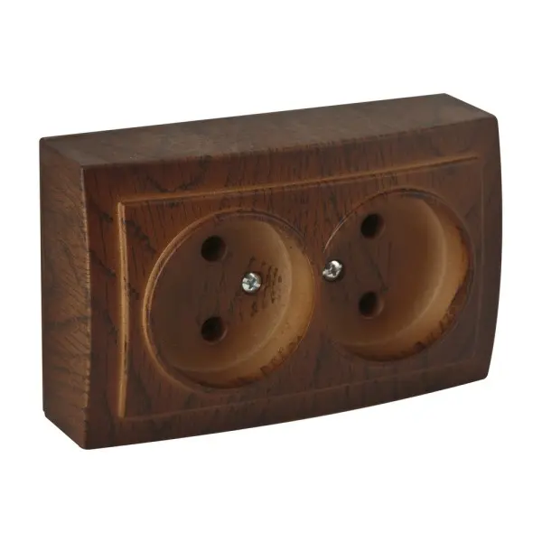 Розетка Nilson Themis горіх 2-на без заземлення ( 26271024 )