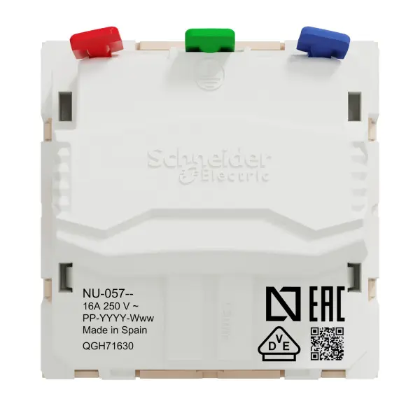 Розетка с заземлением Schneider Electric Unica New NU305744 со шторками 16А самозажимная бежевая - фото №4 Розетка с заземлением Schneider Electric Unica New NU305744 со шторками 16А самозажимная бежевая - фото №4