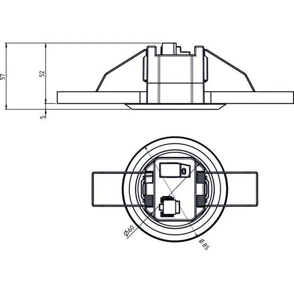 Датчик присутності Theben theRonda S360 KNX FLAT DE WH 30с-60хв 360° IP54 для підвісної стелі - фото №4