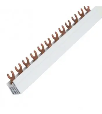 Шина сполучна Hager KDN363A 3P типу FORK (вилка) на 12 модулів 10мм² 63A