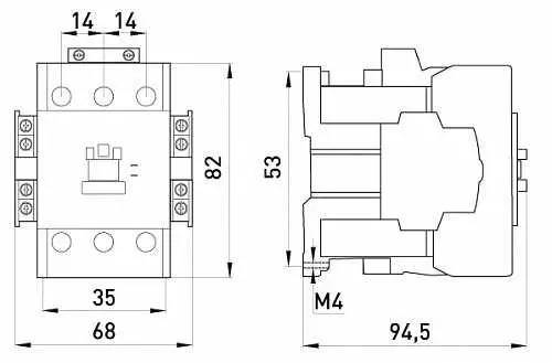 Контактор E.Next e.industrial.ukc.32.42 32A 42В 1NO+1NC (i.0090080) - фото №1 Контактор E.Next e.industrial.ukc.32.42 32A 42В 1NO+1NC (i.0090080) - фото №1