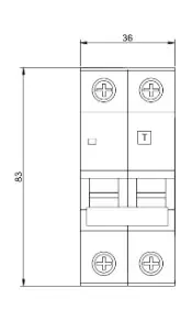 Автомат защитного отключения Promfactor FAP1-AC "C" 10А/0,03A 2P 6кА (FAP01C10030AC) - фото №2