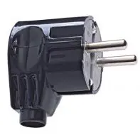 Угловая вилка FAR F128B с заземлением черная (7.4.2.160935)