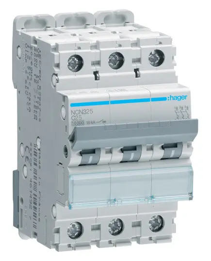 Автомат електричний NCN325 (3р, С, 25А) Hager