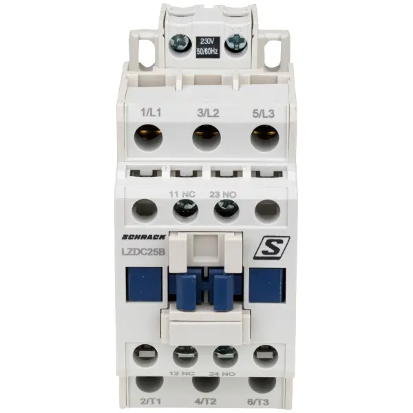 Контактор Schrack LZDC25B3 Cubico Classic 230В AC 1НО+1НЗ 11кВт 25А 3Р - фото №1 Контактор Schrack LZDC25B3 Cubico Classic 230В AC 1НО+1НЗ 11кВт 25А 3Р - фото №1