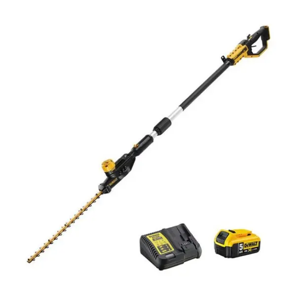 Бесщеточный аккумуляторный кусторез DeWALT DCMPH566P1 18В - фото №4