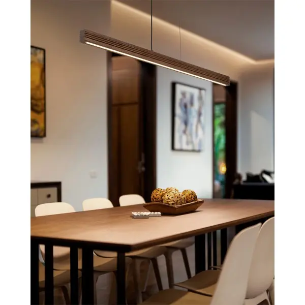 Подвесной светильник, люстра TK Lighting 11653 Viga LED 1x24W 3000K 1400Lm IP20 коричневый - фото №1