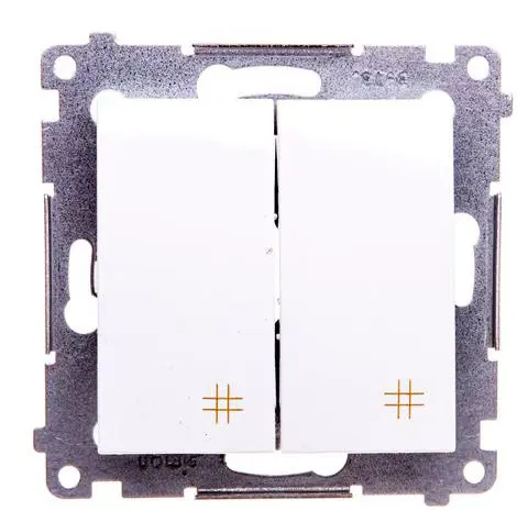 Подвійний перехресний вимикач Kontakt Simon Simon 54 Premium DW7/2.01/11 (білий)
