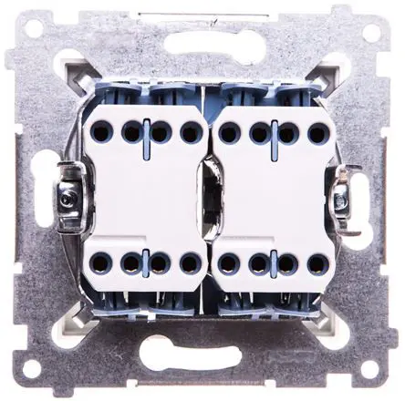 Подвійний перехресний вимикач Kontakt Simon Simon 54 Premium DW7/2.01/11 (білий) - фото №1