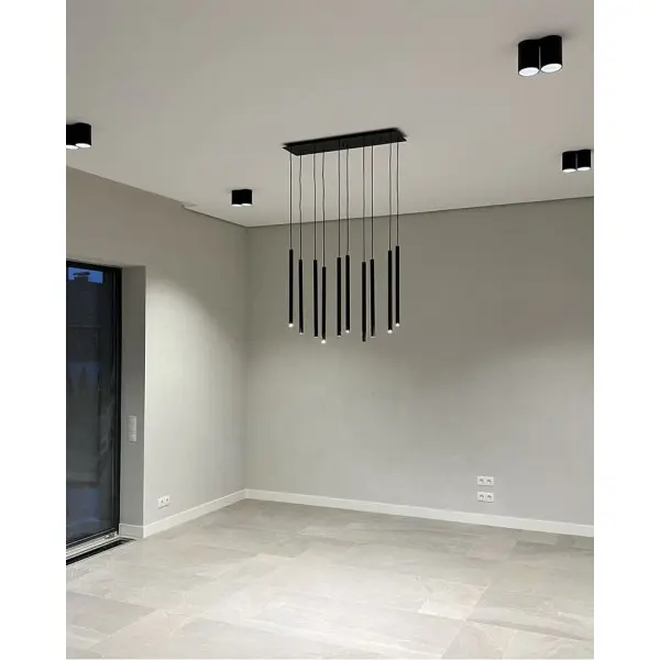 Підвісний світильник, люстра Nowodvorski 8923 Laser 490 G9 10x10W IP20 Чорний - фото №3