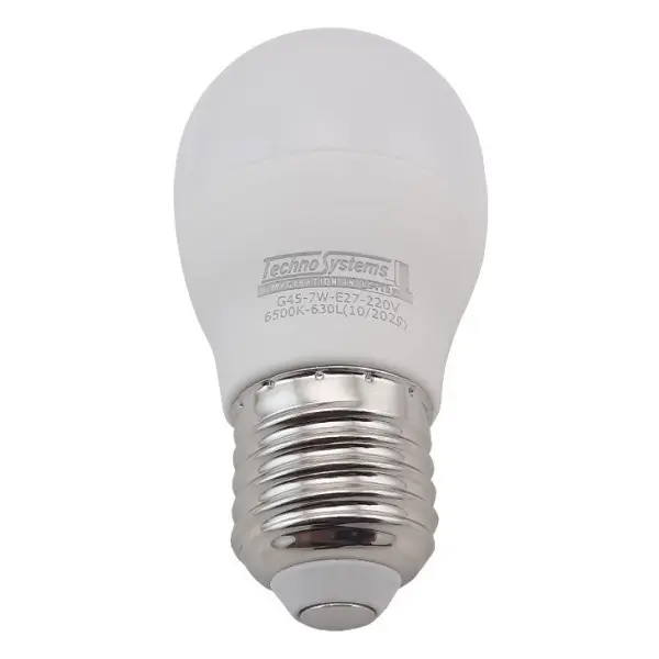 Светодиодная лампа TNSy LED ElectroGurt-G45-7W-E27-220V-6500K-740L GOLDEN (TNSy5000251) - фото №1 Светодиодная лампа TNSy LED ElectroGurt-G45-7W-E27-220V-6500K-740L GOLDEN (TNSy5000251) - фото №1