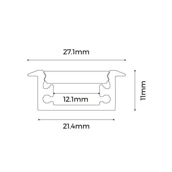 LED-профіль для підлоги, 2,5 метра (LE2711) - фото №1 LED-профіль для підлоги, 2,5 метра (LE2711) - фото №1
