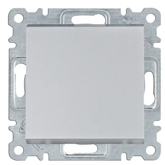 Однополюсный выключатель Hager WL0012 Lumina 10АХ/230В (серебристый) Однополюсный выключатель Hager WL0012 Lumina 10АХ/230В (серебристый)