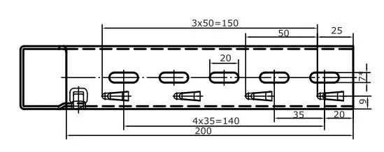 Облегченная консоль ML 200 мм DKC FC34107 - фото №2
