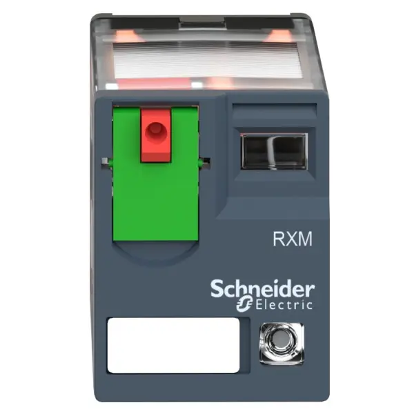 Мініатюрне реле Schneider Electric RXM4AB2P7 4CO 230В із LED та блокованою тестовою кнопкою - фото №1