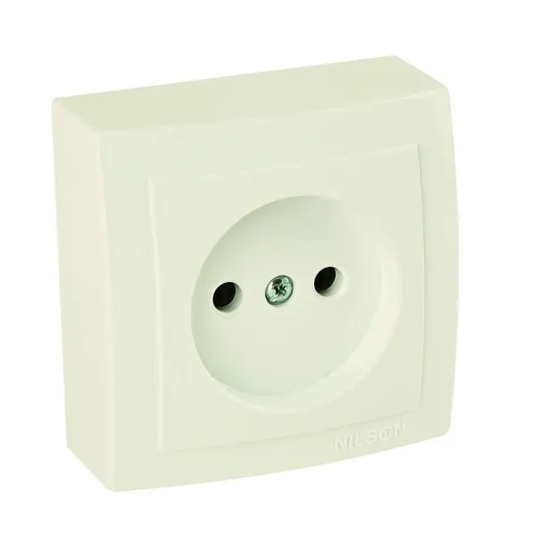 Розетка Nilson Themis кремова 1-на без заземлення ( 26121015 )