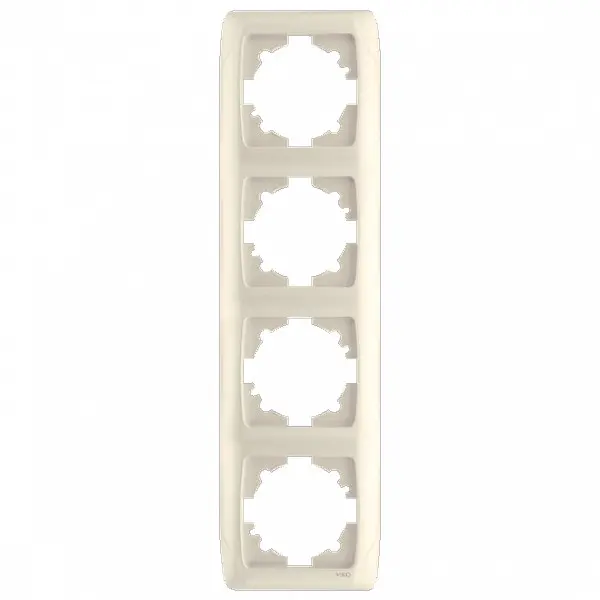 Рамка чотиримісна VIKO Carmen кремова вертикальна