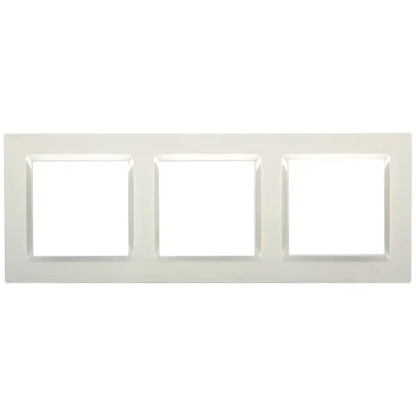 Рамка потрійна горизонтальна Simon 10 біла