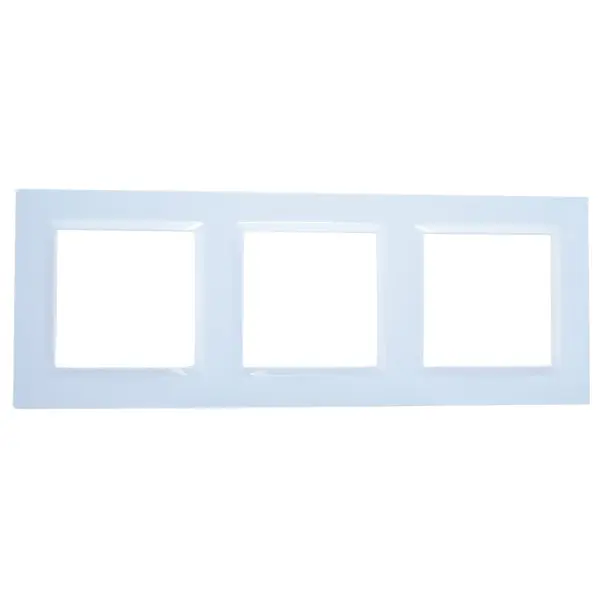 Рамка потрійна горизонтальна Simon 10 біла - фото №2
