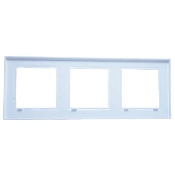 Рамка потрійна горизонтальна Simon 10 біла - фото №3