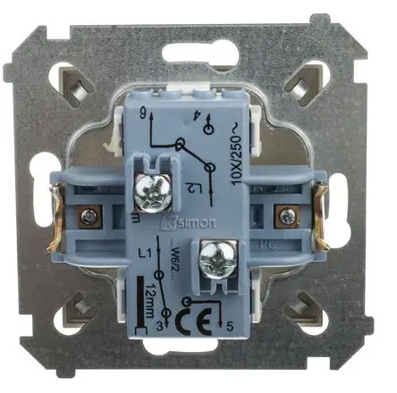 Двойной проходной выключатель Kontakt Simon Simon 54 Premium DW6/2.01/44 (золото) - фото №1