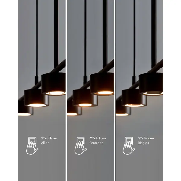 Подвесной светильник, люстра Nordlux 2010813003 Clyde LED 4x16W 2700K 350Lm IP20 черный - фото №2