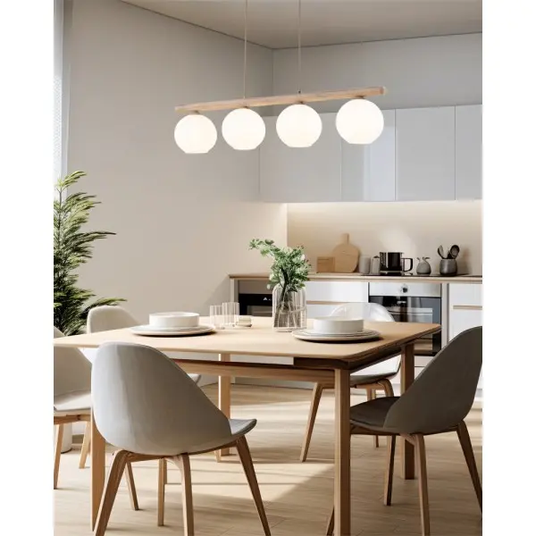Подвесной светильник, люстра TK Lighting 11080 Virlo E14 4x10W IP20 бежевый - фото №1