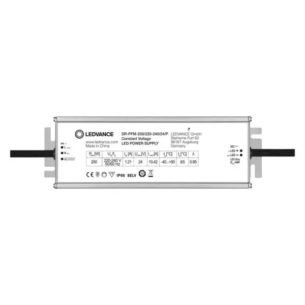 LED драйвер Ledvance Outdoor Perfomance DR-PFM-250/220-240/24/P 10х1 250Вт (4058075240032) IP66 - фото №1